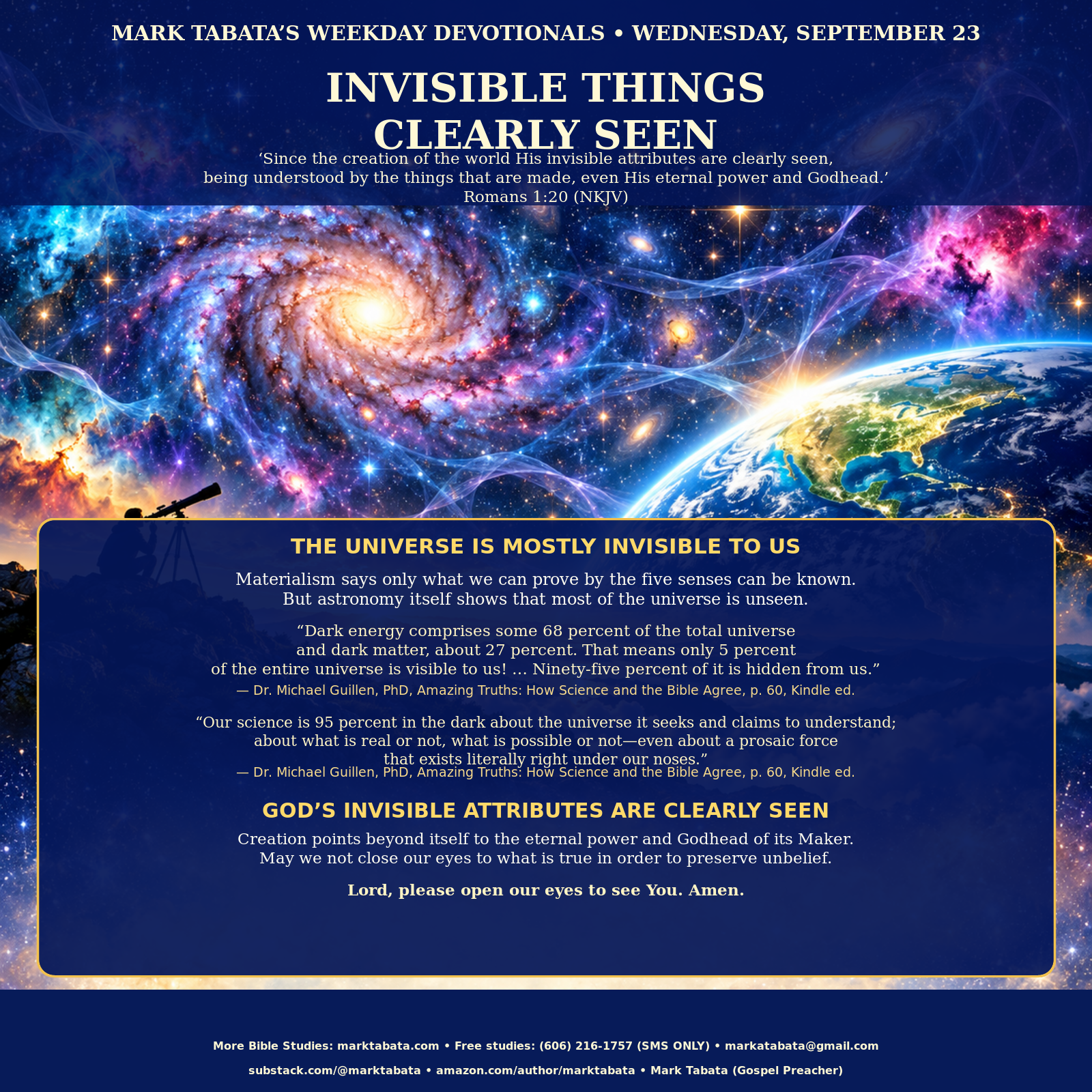 Invisible Things Clearly Seen